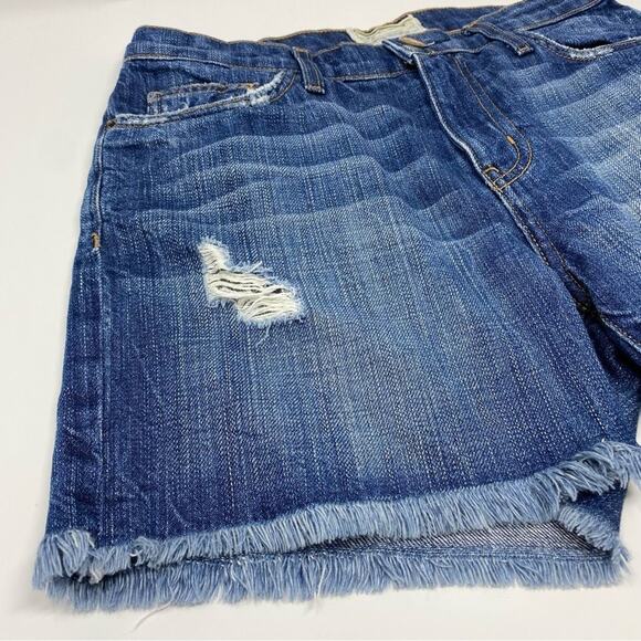 Current/Elliott The Vintage Straight Cut-Off Jean Shorts 26 - Picture 6 of 13